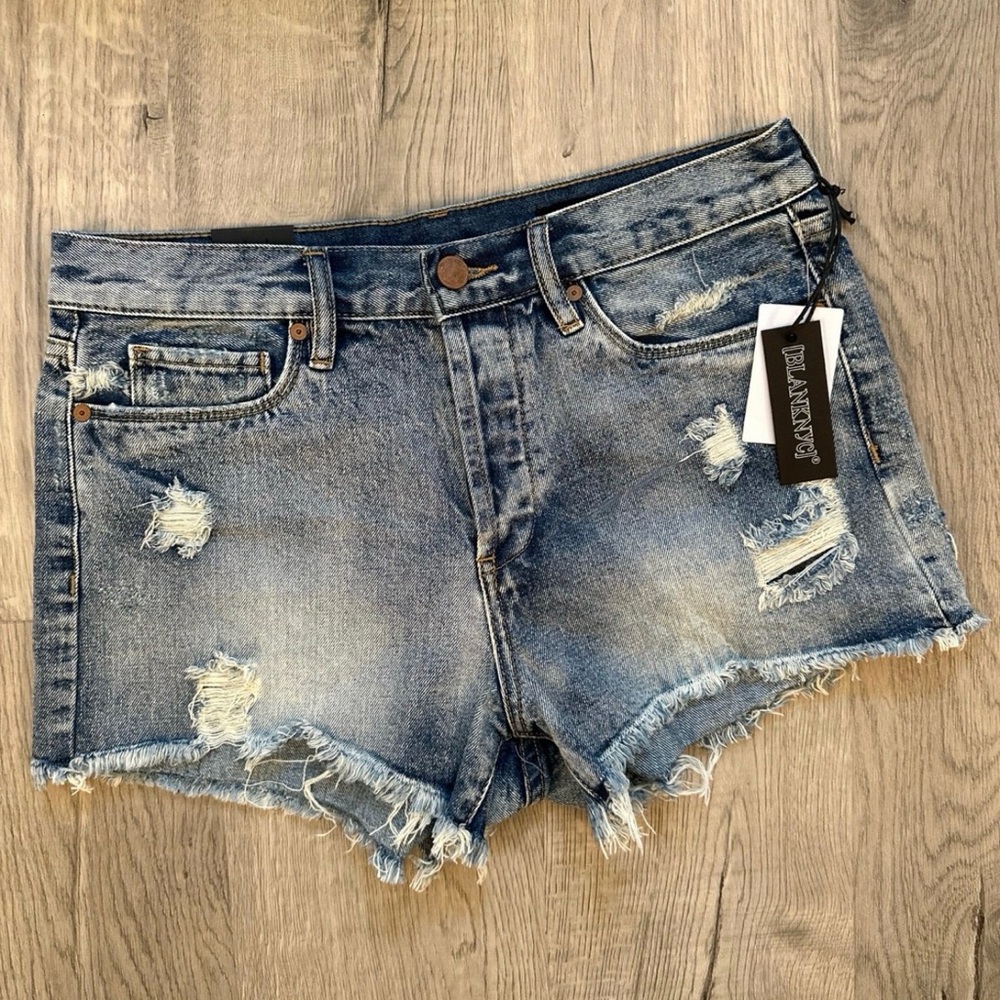 Nordstrom Blank NYC Blue Distressed Denim Shorts